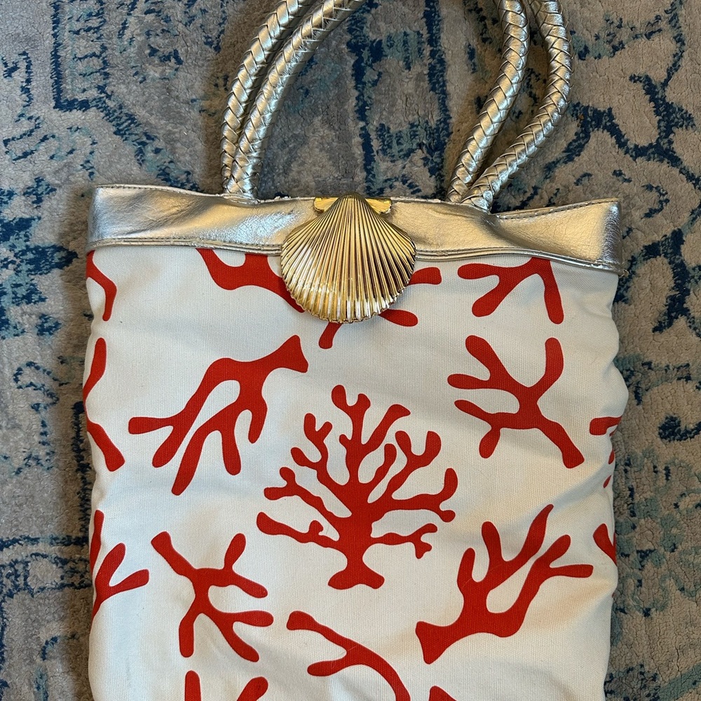 Felix Ray Coral and shell bag